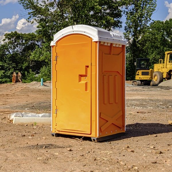 do you offer hand sanitizer dispensers inside the portable restrooms in Clay City IN